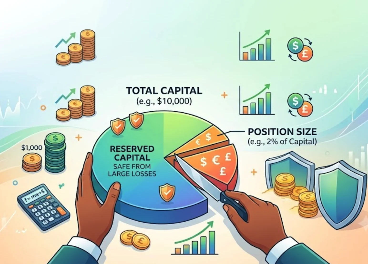 Position sizing concept illustration